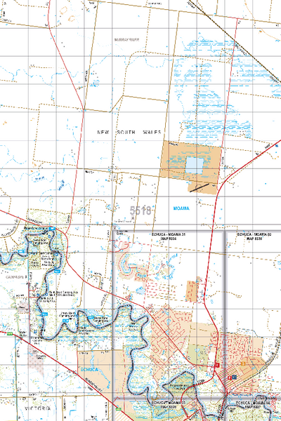 Map 5518 - Spatial Vision's Vicmap Book (North East Edition 8, 2025) - 50K Series Preview 1
