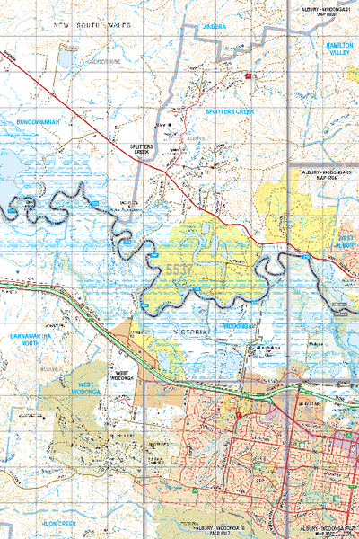 Map 5537 - Spatial Vision's Vicmap Book (North East Edition 8, 2025) - 50K Series Preview 1