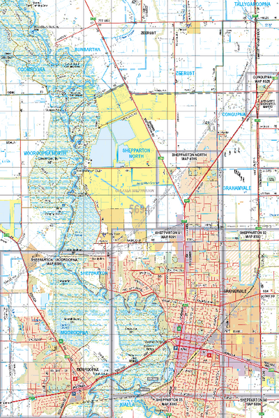 Map 5694 - Spatial Vision's Vicmap Book (North East Edition 8, 2025) - 50K Series Preview 1