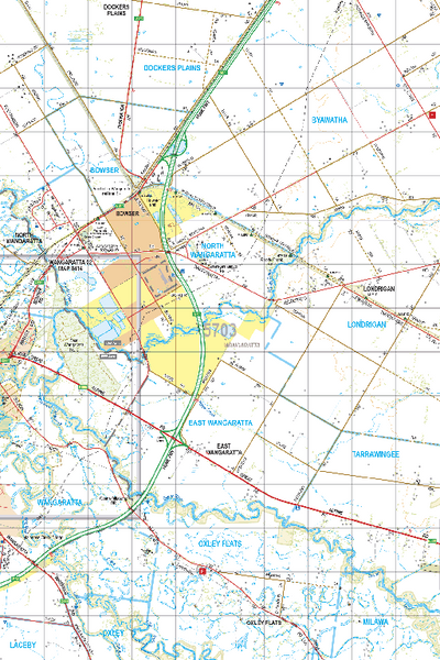 Map 5703 - Spatial Vision's Vicmap Book (North East Edition 8, 2025) - 50K Series Preview 1