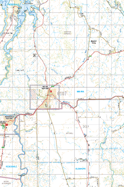 Map 6107 - Spatial Vision's Vicmap Book (North East Edition 8, 2025) - 50K Series Preview 1