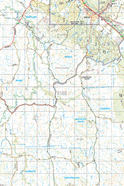 Map 6108 - Spatial Vision's Vicmap Book (North East Edition 8, 2025) - 50K Series Preview 1