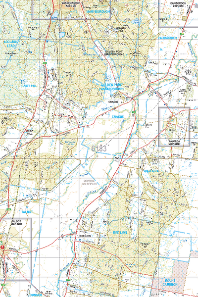 Map 6183 - Spatial Vision's Vicmap Book (South West Edition 8, 2025 Update) - 50K Series Preview 1