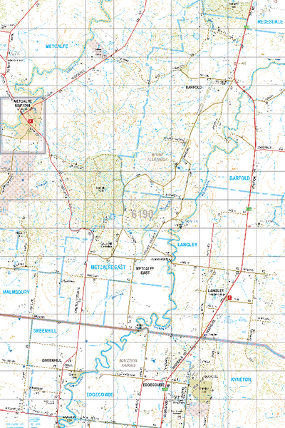 Map 6190 - Spatial Vision's Vicmap Book (North East Edition 8, 2025) - 50K Series Preview 1