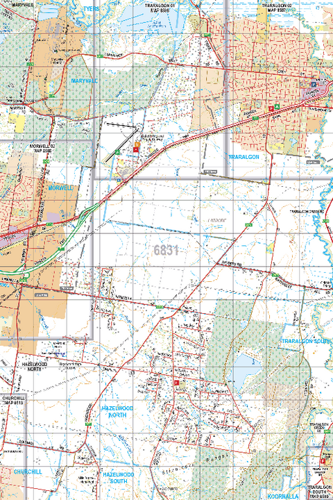 Map 6831 - Spatial Vision's Vicmap Book (South East Edition 8, 2025) - 50K Series Preview 1