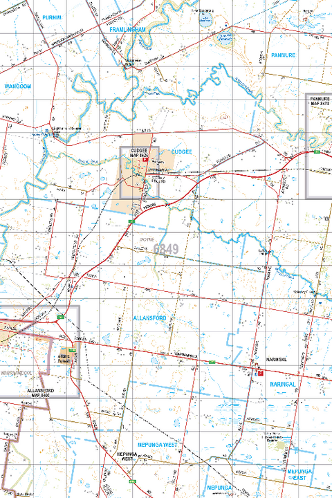 Map 6849 - Spatial Vision's Vicmap Book (South West Edition 8, 2025 Update) - 50K Series Preview 1