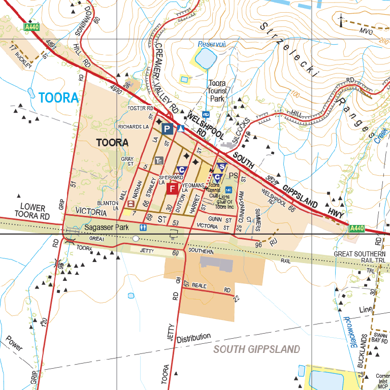 Toora - Spatial Vision's Vicmap Book (South East Edition 8, 2025) Map ...