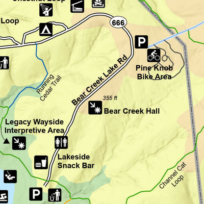 Virginia State Parks Bear Creek Lake State Park digital map