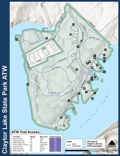 Claytor Lake State Park: All Terrain Wheelchair Map Preview 1