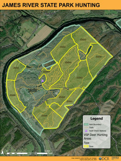 James River State Park - Hunt Map Preview 1