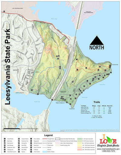 Virginia State Parks Leesylvania State Park digital map