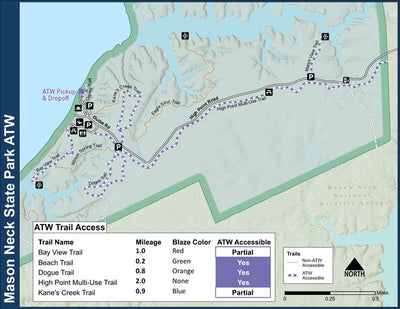 Mason Neck State Park: All Terrain Wheelchair Map Preview 1