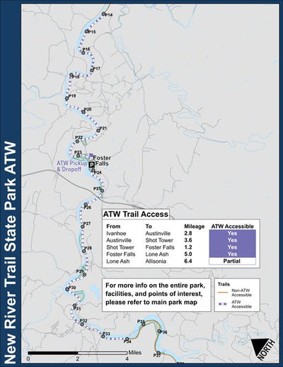 New River Trail: All Terrain Wheelchair Map Preview 1