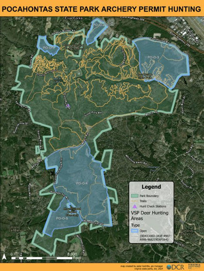 Pocahontas State Park - Archery Hunting Map Preview 1