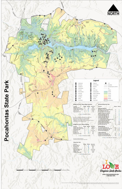 Virginia State Parks Pocahontas State Park digital map