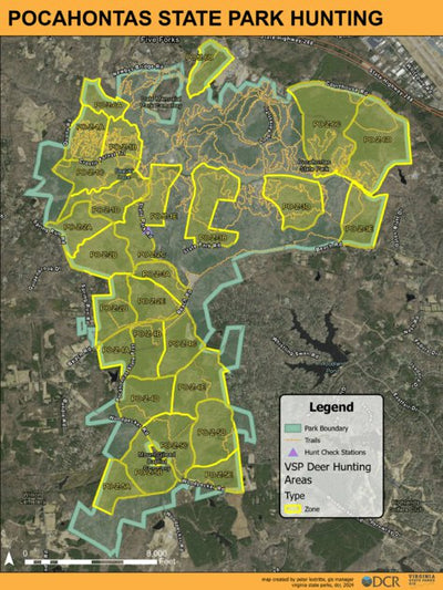 Pocahontas State Park - Hunting Map Preview 1