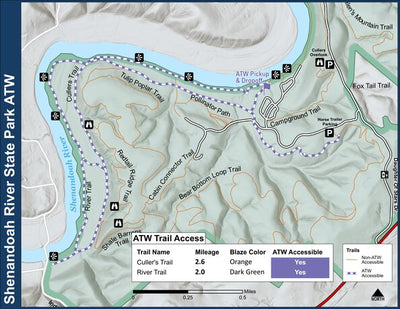 Shenandoah River State Park: All Terrain Wheelchair Map Preview 1