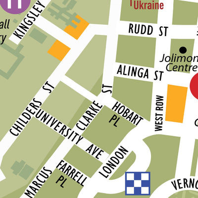 Visit Canberra Canberra City Map bundle