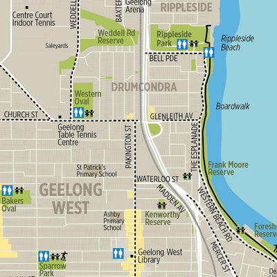 Visualvoice GEELONG - shared paths map digital map