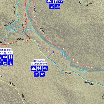 WA Parks Foundation Lane Poole Reserve - Murray Valley Precinct digital map