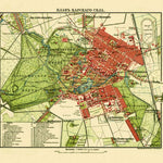 Waldin План Царского Села, ок. 1910. Map of the town of Tsarskoe Selo, about 1910 digital map