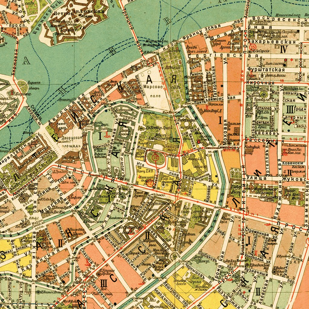 План Санкт-Петербурга на 1914 г. Saint Petersburg City Map, 1914 by ...