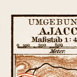 Waldin Ajaccio vicinity map, 1913 digital map