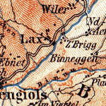 Waldin Aletsch Glacier and environs map, 1897 digital map