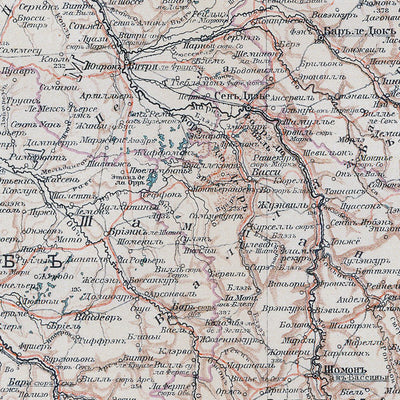 Waldin Alsace, Lotharingia and the Northeastern France Map (in Russian), 1910 digital map