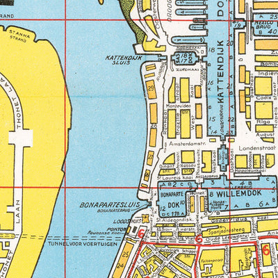 Waldin Antwerp (Antwerpen, Anvers) city map, 1946 digital map