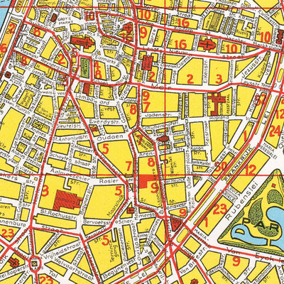 Waldin Antwerp (Antwerpen, Anvers) city map, 1946 digital map
