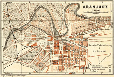 Waldin Aranjuez city map, 1899 digital map