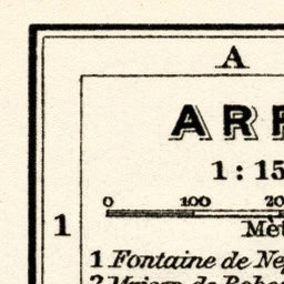 Waldin Arras city map, 1913 digital map
