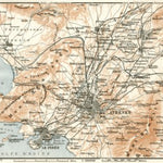 Waldin Athens (Αθήνα), map of the nearer environs, 1911 digital map