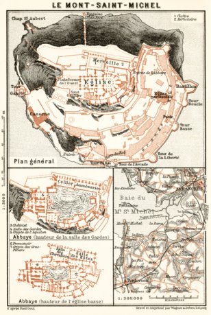 Waldin Baie de Mont Saint Michel, 1909 digital map