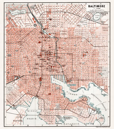 Waldin Baltimore city map, 1909 digital map