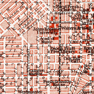 Waldin Baltimore city map, 1909 digital map