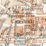 Waldin Barcelona central part map, 1899 digital map