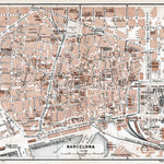 Waldin Barcelona central part map, 1913 digital map