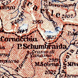 Waldin Basse-Engadine map, 1897 digital map