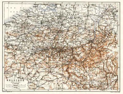 Waldin Belgium, general map, 1909 digital map