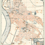 Waldin Belgrade (Београд, Beograd) city map. Environs of Belgrade, 1905 digital map