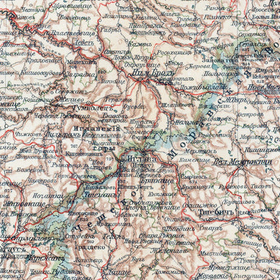 Waldin Bohemia, Moravia and Silesia Map (in Russian), 1910 digital map