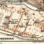 Waldin Bordighera town plan and vicinity, 1913 digital map