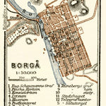 Waldin Borgå (Porvoo) town plan, 1914 digital map