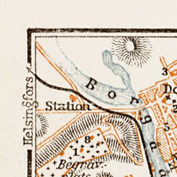 Waldin Borgå (Porvoo) town plan, 1929 digital map