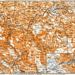 Waldin Bosnian Highlands from Sarajevo to Mostar. Environs of Sarajevo, 1911 digital map
