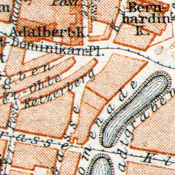 Waldin Breslau (Wrocław), city centre map, 1906 digital map