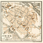 Waldin Brzeg (Brieg) town plan, 1911 digital map