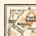 Waldin Brzeg (Brieg) town plan, 1911 digital map